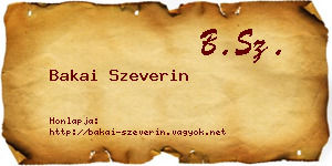 Bakai Szeverin névjegykártya
